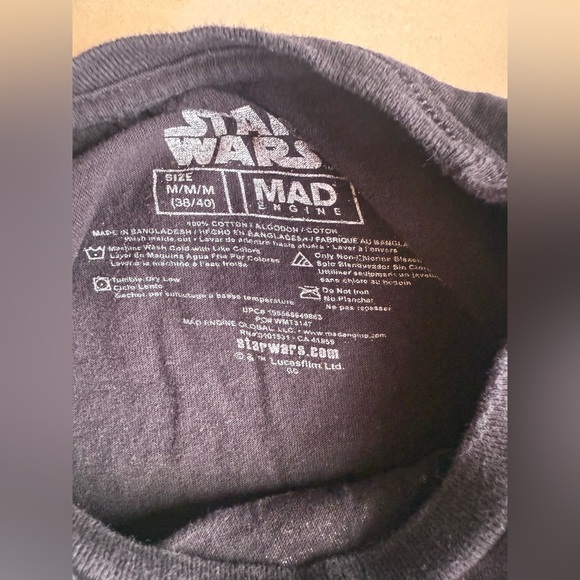 Star Wars Graphic T-Shirt size M 38/40 short sleeve black - Picture 11 of 11